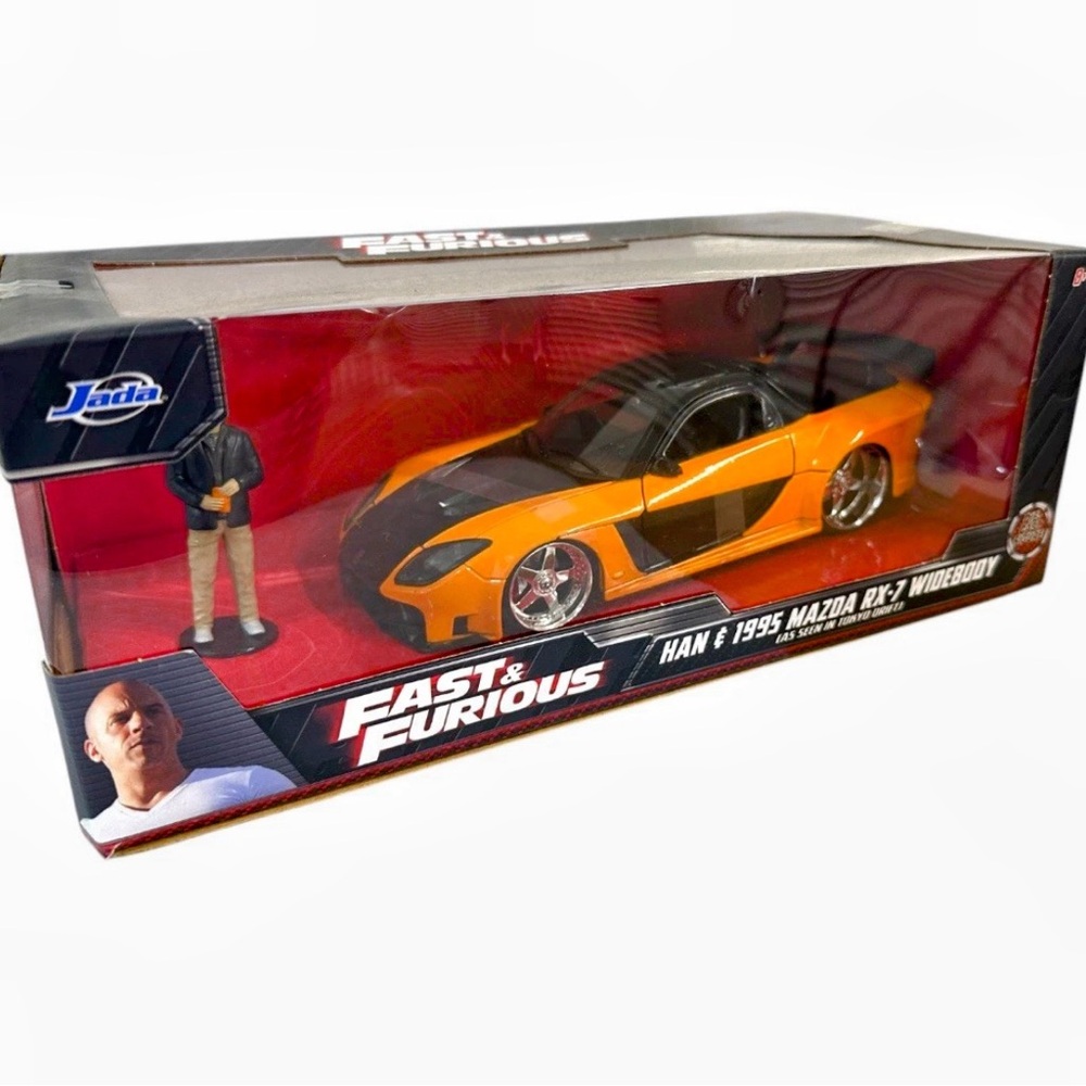 Fast & Furious Han 1995 Mazda RX-7 Widebody Jada Diecast 1:24 Car & Figure - Picture 13 of 15